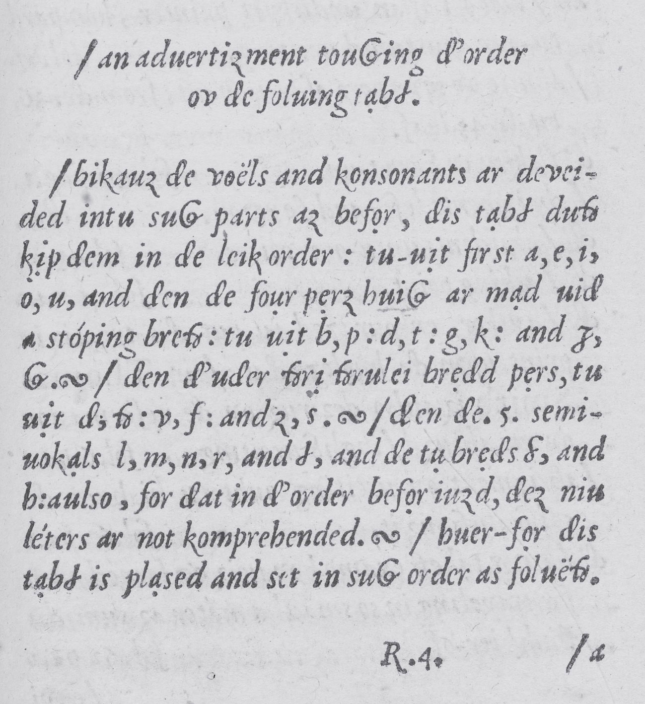 图6：哈特《正字法》索引的前言段落。